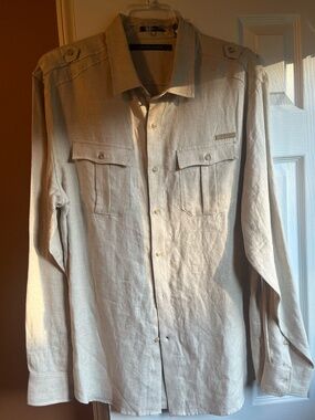 Mens 100% LinenSean John Shirt NWT 3XL